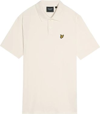 Lyle & Scott Polo Shirts, male, Beige, Size: XL SS Polo Shirts Ribbed Polo Shirt