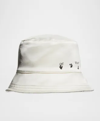 Off-white Delave Logo Canvas Bucket Hat