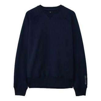 Converse Mens Converse x Kim Jones Crossover Solid Color Sports Knit Round Neck Pullover Navy Blue 10021818-A01