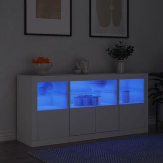 vidaXL Credenza con Luci led Bianca 142,5x37x67 cm - Vidaxl