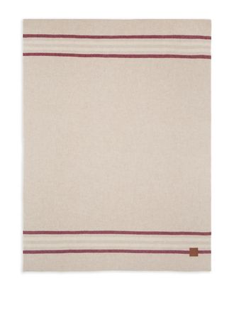 Maison Kitsun&eacute; Deken met logopatch - Beige