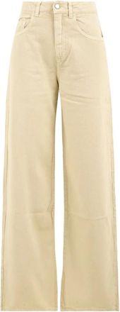 Icon Denim Los Angeles Poppy Wide Leg Jeans - Dames - Loose Fit Jeans - Geel - W27 - Katoen - Jeans