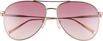 Longchamp Classic 59mm Gradient Aviator Sunglasses in Rose Gold/Rose Gradient at Nordstrom Rack