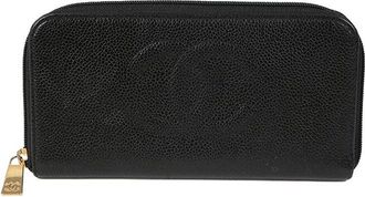Chanel Black Caviar Leather Timeless Long Wallet (Authentic Pre-Loved)