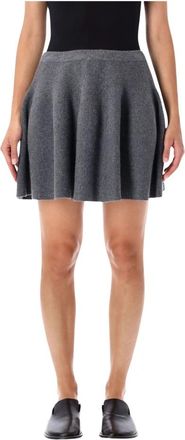 Lisa Yang Wren Rok - Dames - Korte rokken - Grijs - M - Kasjmier - Rokken