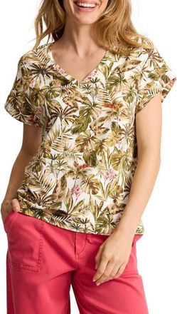 Tommy Bahama Kauai Hidden Coast Palm Print Top in Coconut at Nordstrom, Size X-Small