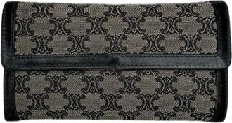 Celine Pre-owned Leren Portemonnee - Dames - Vintage Accessoires - Zwart - ONE Size - Leer - Vintage