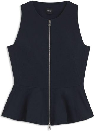 BOSS Slim-fit vest with peplum hem