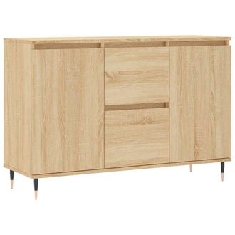 Berkfield Home Sideboard Sonoma Oak 104x35x70 cm Engineered Wood in Tan | Size: 104 x 35 x 70 cm