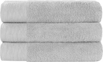 Superior Set Of 3 Rayon Eco-Friendly Fluffy Soft Modern Solid Bath Towels