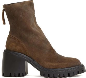 Halmanera Stivaletto in camoscio - Dames - Laarzen met Hak - Bruin - 37 EU - Su&egrave;de - Schoenen