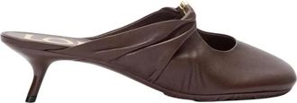 Loewe Pebble Soft Mule - Dames - Muiltjes - Bruin - 38 EU - Leer - Schoenen