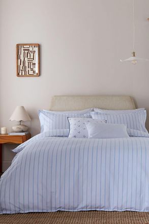 Murmur Juno Cotton Duvet Cover Set in Blue | Size: King