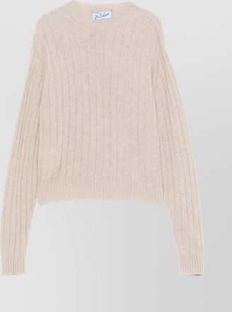 Prada cashmere cropped knitwear ribbed texture