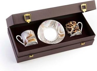 Roberto Cavalli Coffee Cup & Saucer with Luxury Box in Africa Zimbabwe And Djerba at Nordstrom