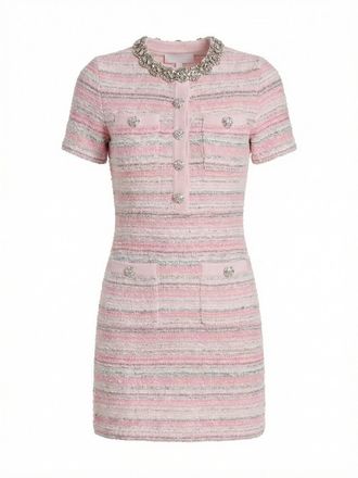 Self Portrait Textured Knit Mini Dress