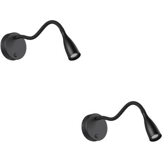 Loops 2 PACK Stylish Black LED Wall Light for Indoor Space