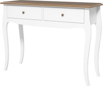 HOMCOM Consolle Da Ingresso Moderna Con 2 Cassetti 100x35x76.5 Cm Bianco - Homcom