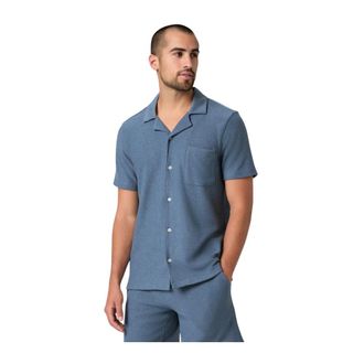 Paige Oliver Short Sleeve Shirt - male - PAIGE - Short Sleeve Shirts - Blue - S - Shirts