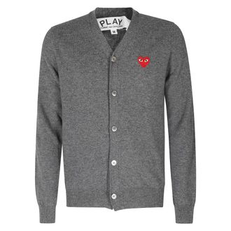 Comme Des Gar&ccedil;ons V-hals vest - Heren - Truien - Grijs - Maat: L Wol