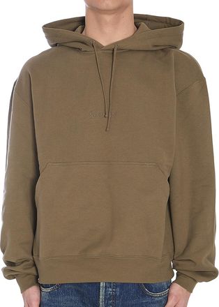 Saint Laurent Green Relaxed Logo Hoodie