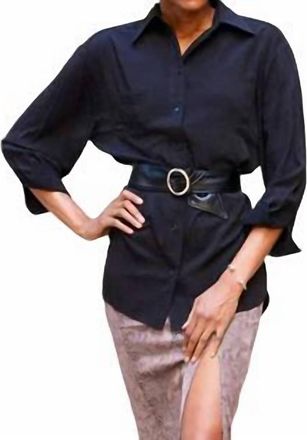 Glam Business In The Front Shirt In Black