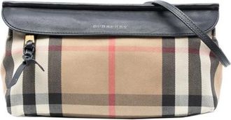 Burberry Pre-owned Shoulder Bags, female, Brown, Size: ONE SIZE Pre-owned Canvas Crossbody Bag