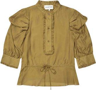 Munthe Vastu Blouse - Dames - Blouses - Bruin - M - Overhemden