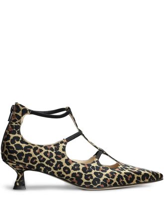 Anna F. 50mm leopard-print pumps - Brown