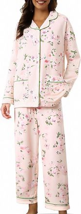 Generic Pyjamas for Women 2 Piece Outfits Womens Fashion Lounge Nightwear Cotton-Like Ladies Pyjamas Sleep & Lounge Women Skin-Friendly Casual Classic Leisure