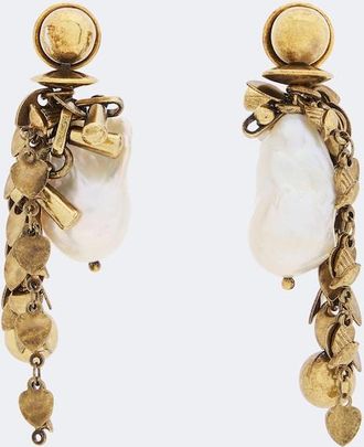 Dries Van Noten Embellished pearl drop earrings