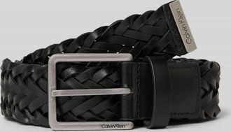 Calvin Klein G&uuml;rtel aus Nappaleder in Flecht-Optik in Black, Gr&ouml;&szlig;e 100