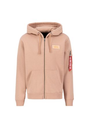 Alpha Industries Hoodie ALPHA INDUSTRIES Backprint Zip Hoodie, Herren, Gr. XL, orange (dusty coral), Obermaterial: 80% Baumwolle, 20% Polyester, regular fit, Sweatshir