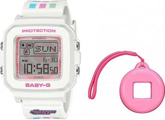 Casio Womens BGD-10KPP-7ER Ladies Baby-G Watch and Keyring Gift Set - White - One Size