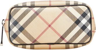 Burberry Beige Multi-Color Pvc Pouch (Pre-Owned)
