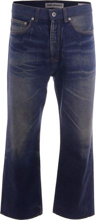Our Legacy Comfort-Fit Third Cut Jeans with Trompe LOeil Azure Print