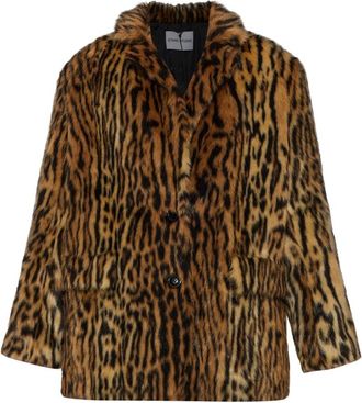Stand Studio Emmie Faux Fur Coat - Dames - Jassen - Bruin - M - Polyester - Jassen