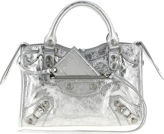 Balenciaga Le City Mini Top-Handle tas - Dames - Tassen - Grijs - Maat: ONE Size Leer