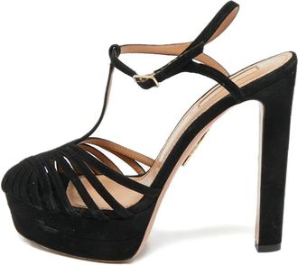 Aquazzura Sandali in pelle scamosciata - Nero
