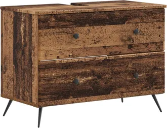 vidaXL Mueble De Lavabo Para Ba&ntilde;o Breda Madera Envejecida Vidaxl