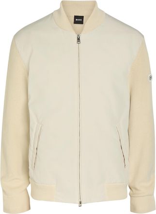 BOSS Boss Quilted Knit Cotton and Shell Jacket - Beige - XL
