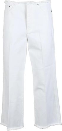 Michael Kors Stijlvolle Jeans van Puur Katoen - Dames - Loose Fit Jeans - Wit - W27 - Katoen - Jeans