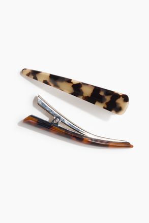 H&M 2er-Pack Haarspangen - Brown