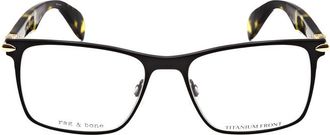 Rag & Bone Mens Black Rectangular Eyeglass Frames RNB7009