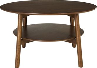 Miliboo Mesa De Centro Redonda De Madera Oscura D80 Cm Malva
