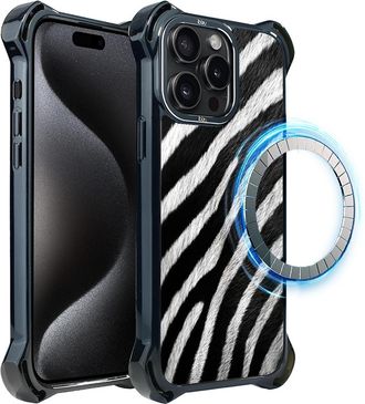 OEM Funda Para Iphone 15 Pro Max Ibizu Dropguard Ultra Con Magsafe, Natures Call, Zebra