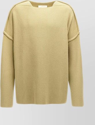 Jil Sander geometric neckline sweater with dropped shoulders