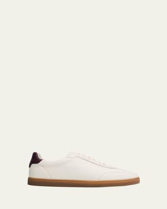 Brunello Cucinelli Mens Deerskin Leather T-Toe Sneakers
