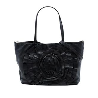 Valentino Pre-owned Tote Bags, female, Black, Size: ONE SIZE Pre-owned The Petale Satchel