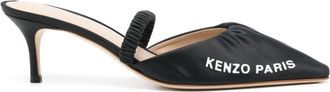 Kenzo Mio 55mm mules - women - Calf Leather/Fabric/Calf Leather - 40 - Black